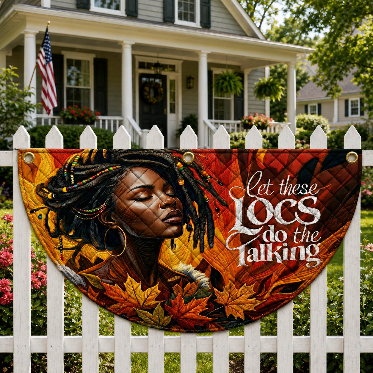 Let The Locs Talk Fan Flag GFTOLAN198