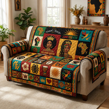 Melanin Queen Patchwork Quilted Sofa Cover GFTOLAN206