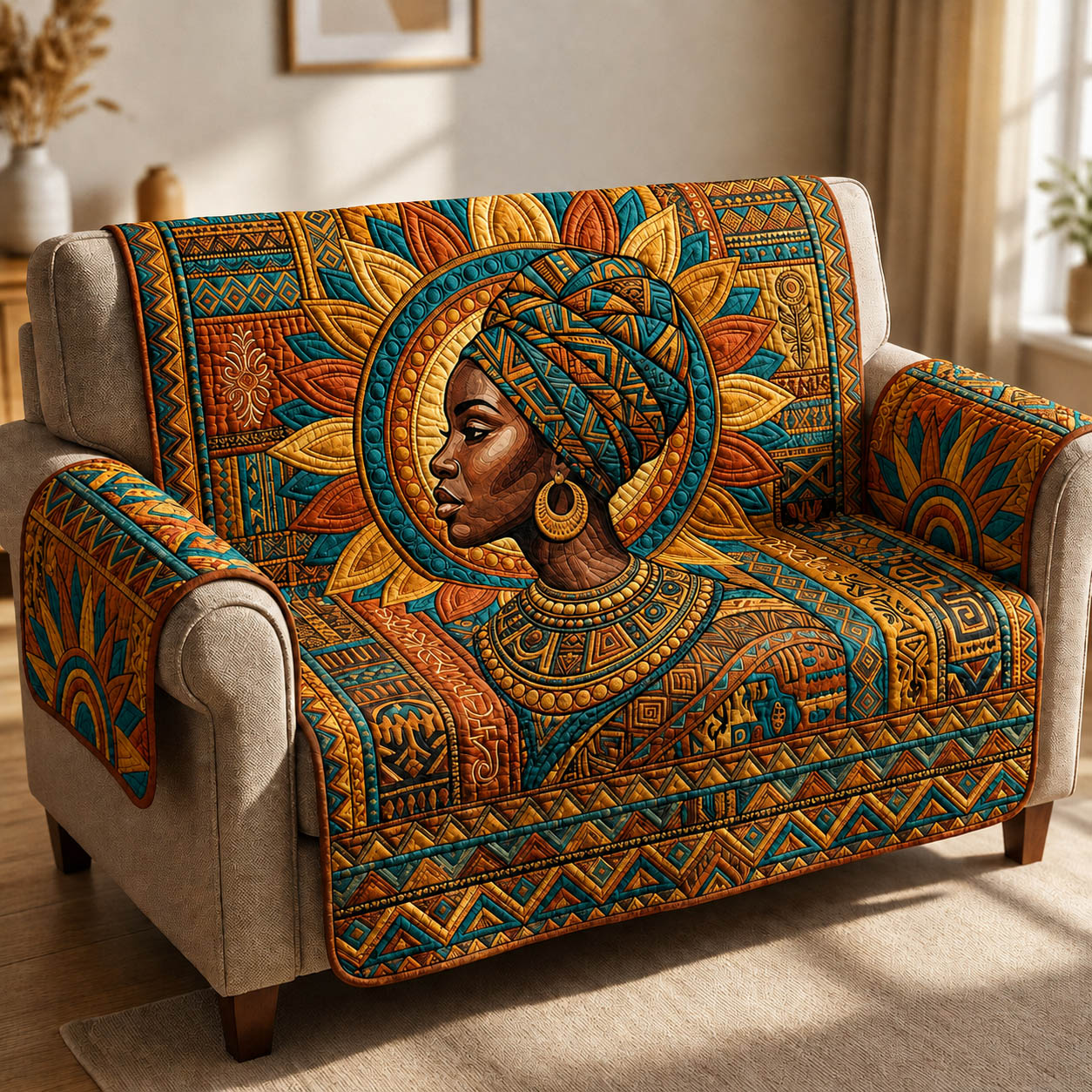 Heritage Queen Quilted Sofa Cover GFTOLAN208