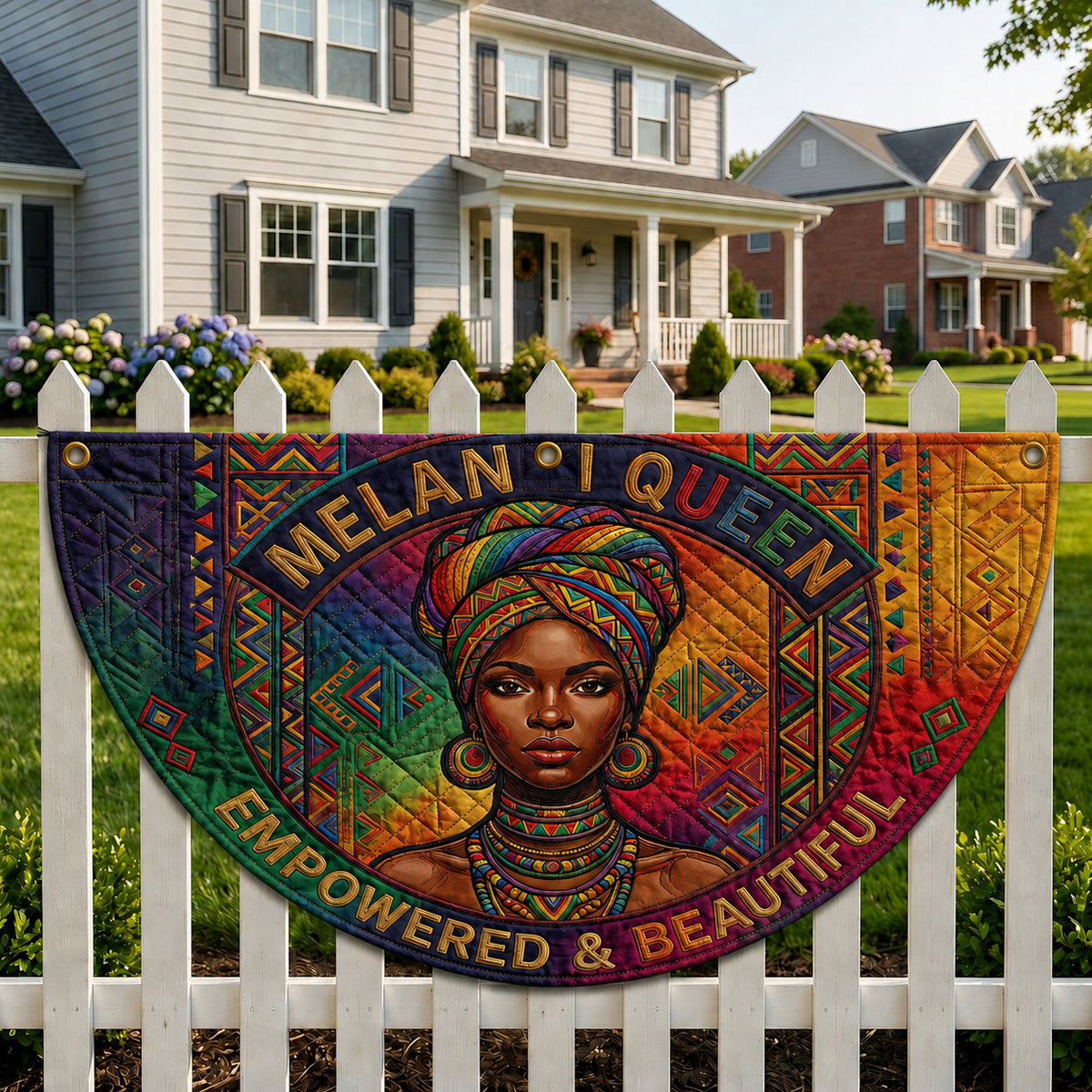 Melanin Queen Fan Flag GFTOLAN226