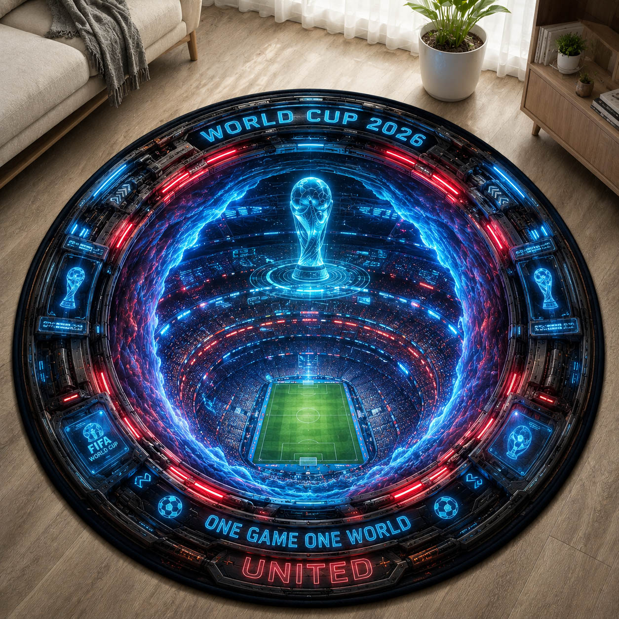 World Cup Quilted Round Mat GFTOLAN244