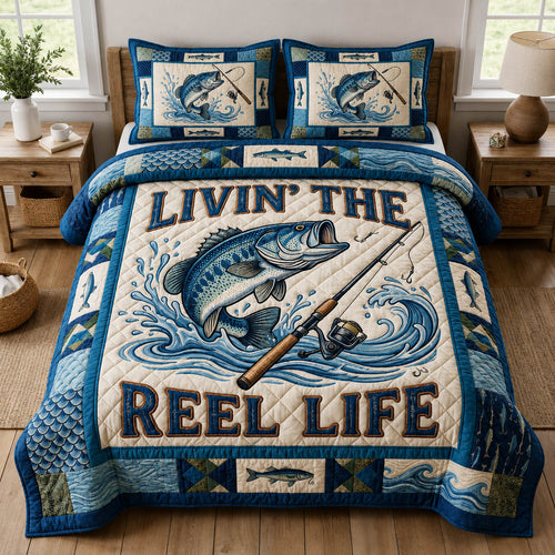 Reel Life 3-Piece Quilted Bedding Set GFTOLAN283