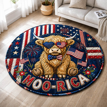 Moo Rica Quilted Round Mat GFTOLAN286