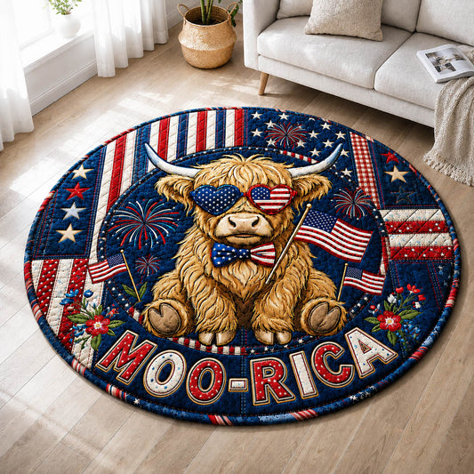 Moo Rica Quilted Round Mat GFTOLAN286