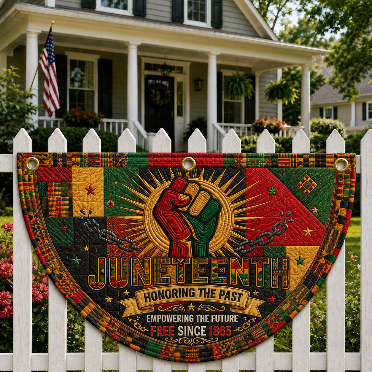 Juneteenth Freedom Fan Flag GFTOLAN303