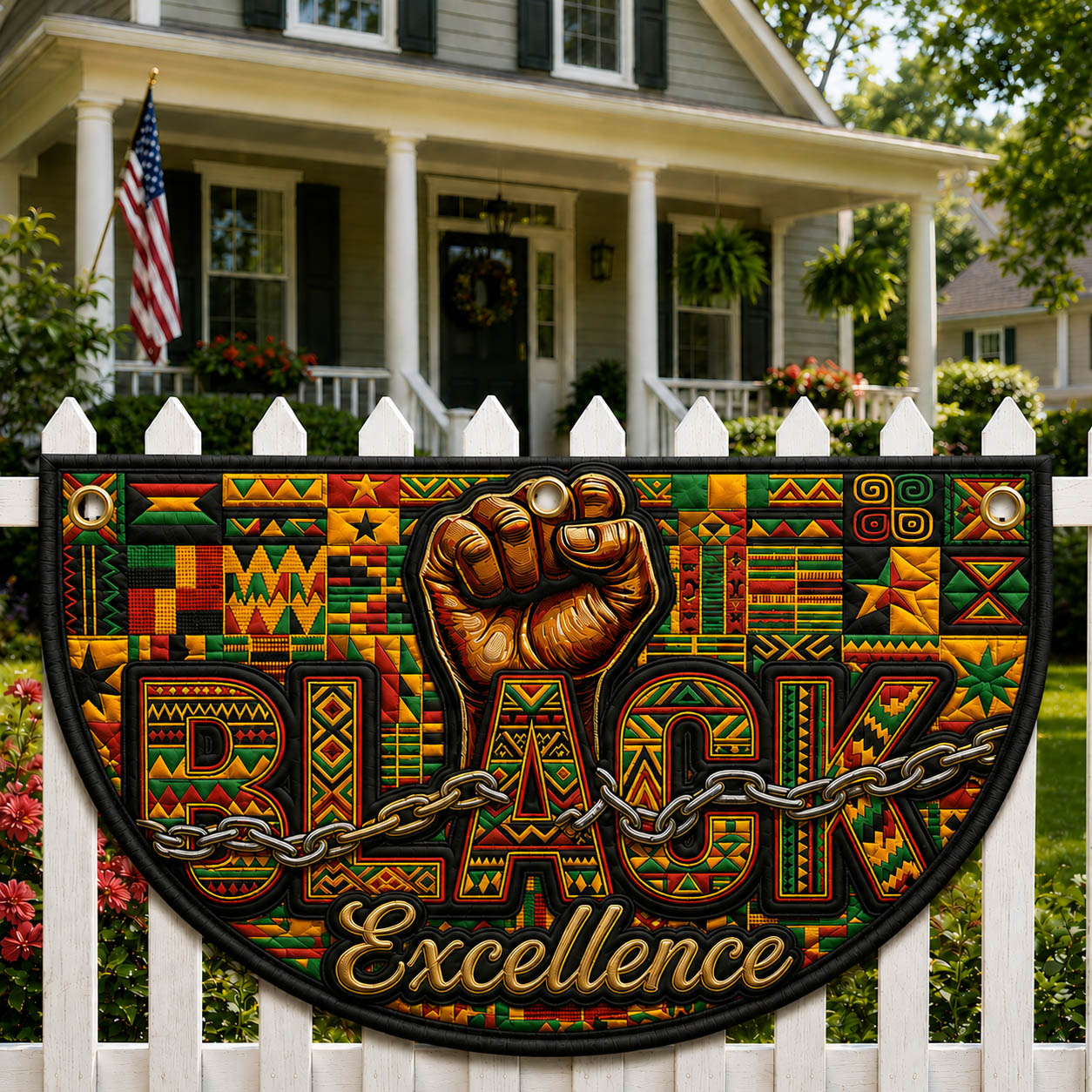 Juneteenth Black Excellence Fan Flag GFTOLAN312