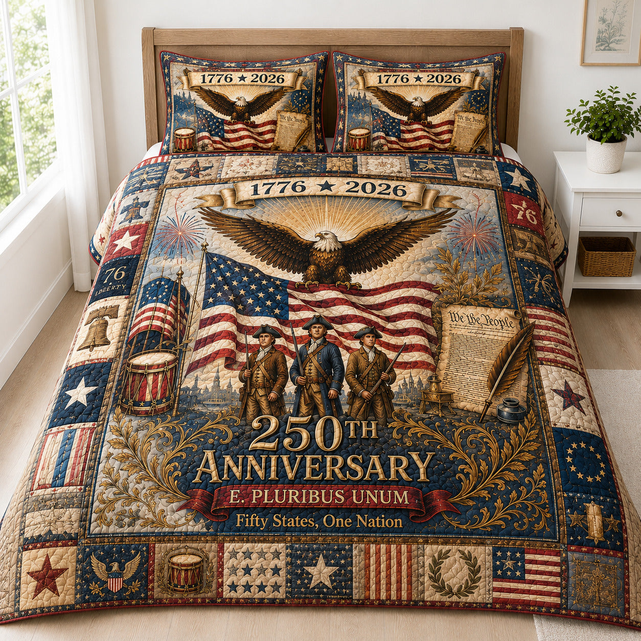 Liberty Honor 3-Piece Quilted Bedding Set GFTOLAN33