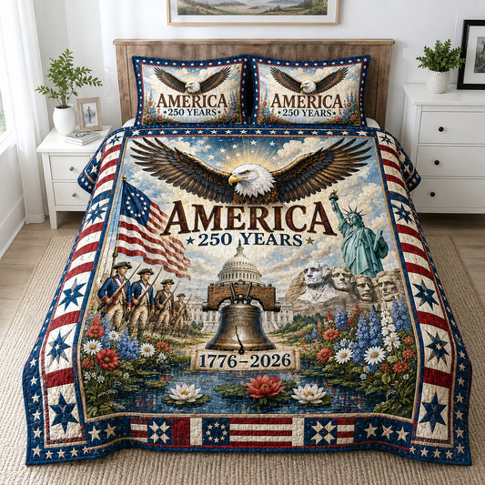 Freedom Legacy 3-Piece Quilted Bedding Set GFTOLAN34
