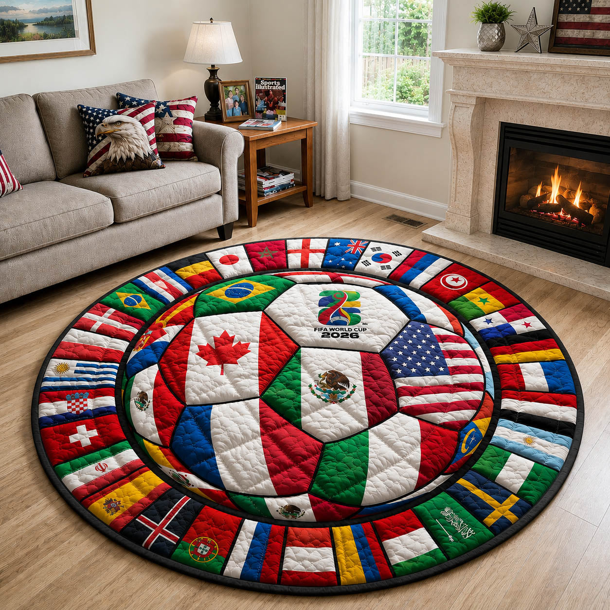 World Cup Quilted Round Mat GFTOLAN369