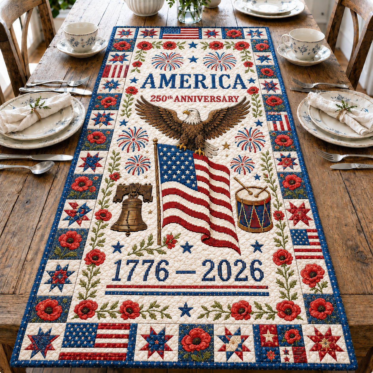 Liberty Bloom Quilted Table Runner GFTOLAN37