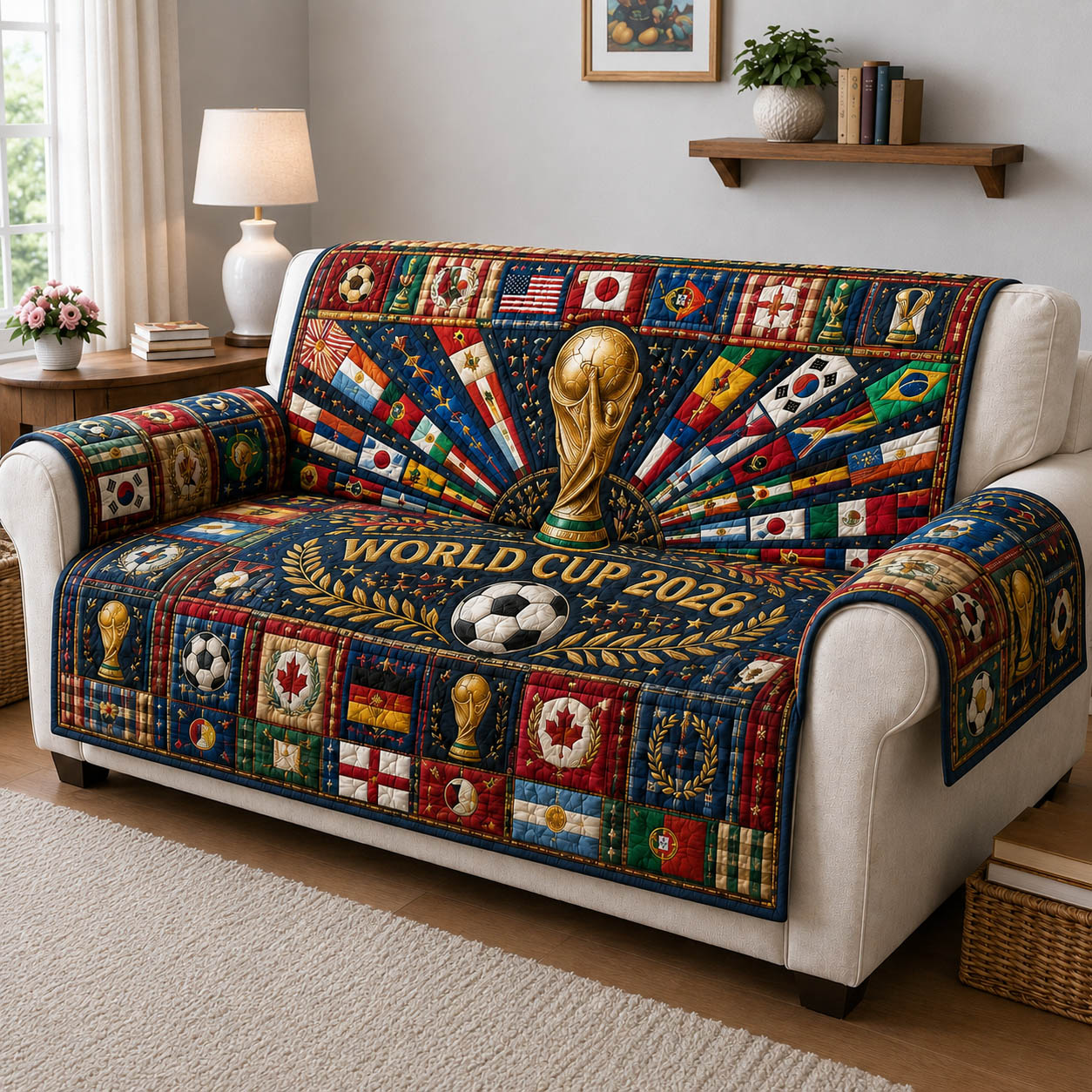 World Cup 2026 Quilted Sofa Cover GFTOLAN371