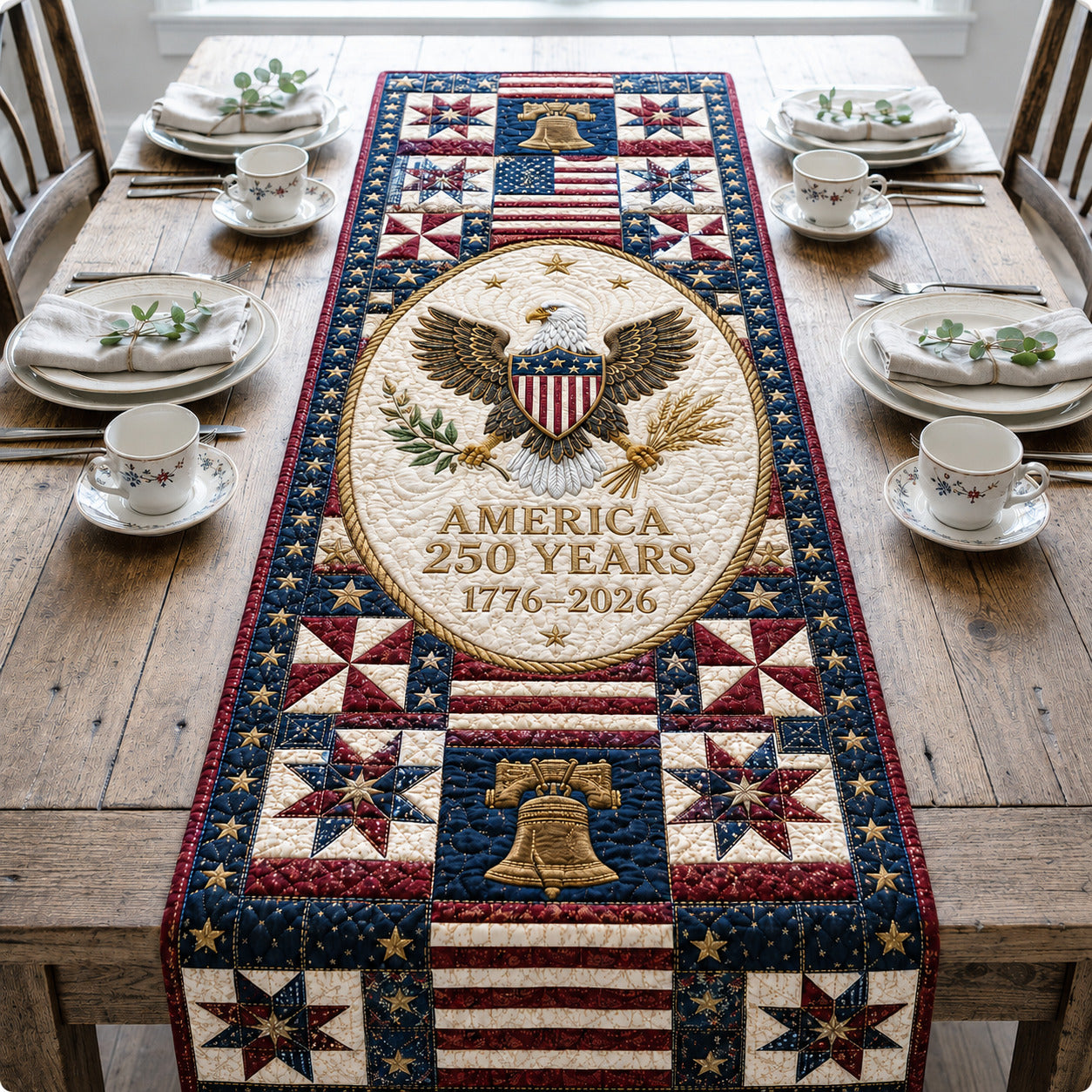 Liberty Crest Quilted Table Runner GFTOLAN38