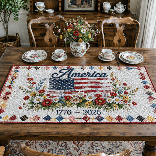 Floral Freedom Quilted Table Runner GFTOLAN42