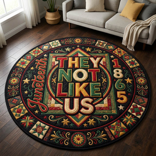 They Not Like Us Quilted Round Mat GFTOLAN451