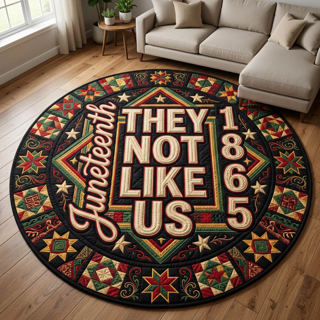 They Not Like Us Quilted Round Mat GFTOLAN453
