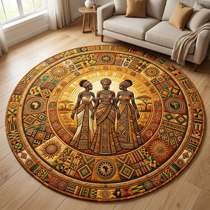 African Heritage Quilted Round Mat GFTOLAN455