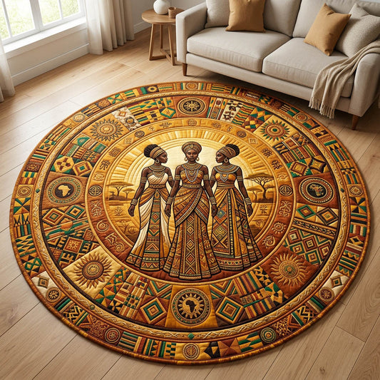 African Heritage Quilted Round Mat GFTOLAN455