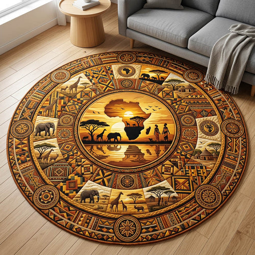 African Heritage Quilted Round Mat GFTOLAN457