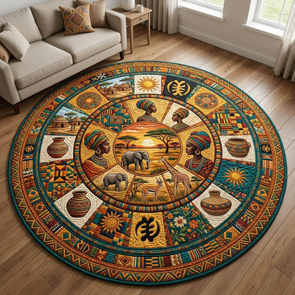 African Heritage Quilted Round Mat GFTOLAN459