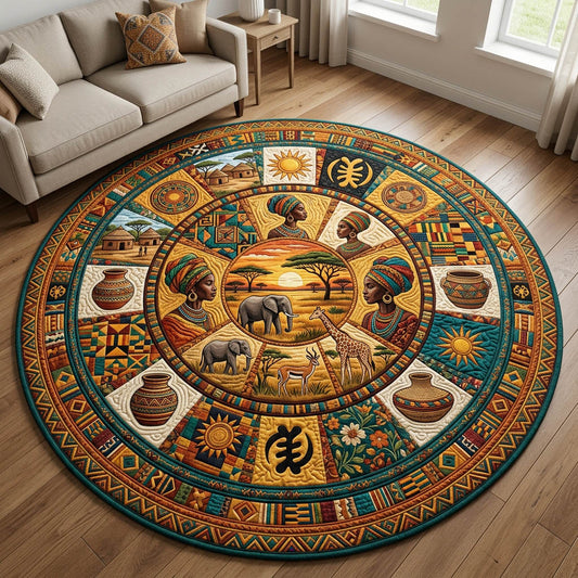 African Heritage Quilted Round Mat GFTOLAN459
