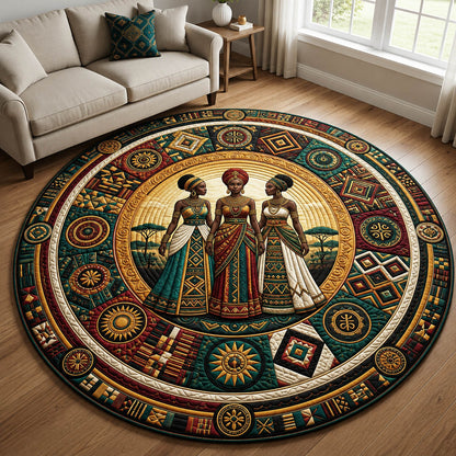 African Heritage Quilted Round Mat GFTOLAN460