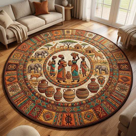 African Heritage Quilted Round Mat GFTOLAN461