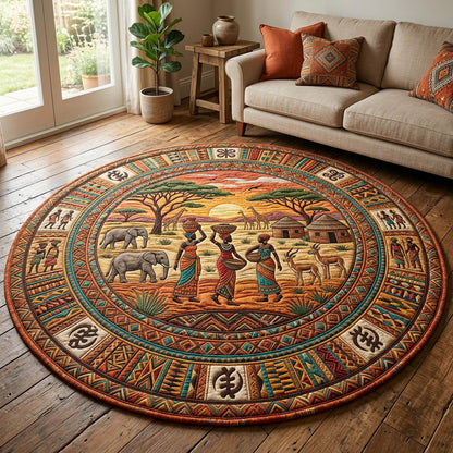 African Heritage Quilted Round Mat GFTOLAN462