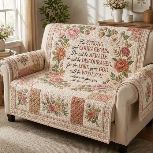 Joshua 19 Bible Verse Quilted Sofa Cover GFTOLAN470