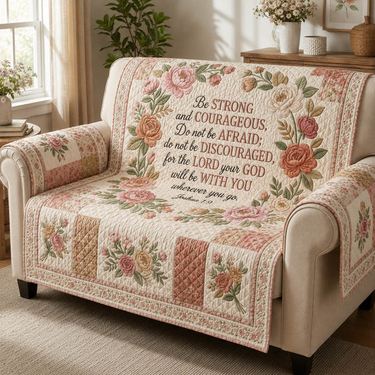 Joshua 19 Bible Verse Quilted Sofa Cover GFTOLAN470
