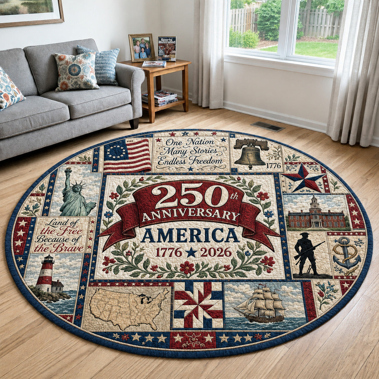 Liberty Heritage Quilted Round Mat GFTOLAN48