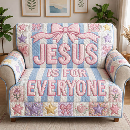 Jesus Is For Everyone Stripped Pattern Quilted Sofa Cover GFTOLAN481