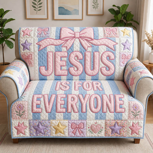 Jesus Is For Everyone Stripped Pattern Quilted Sofa Cover GFTOLAN481