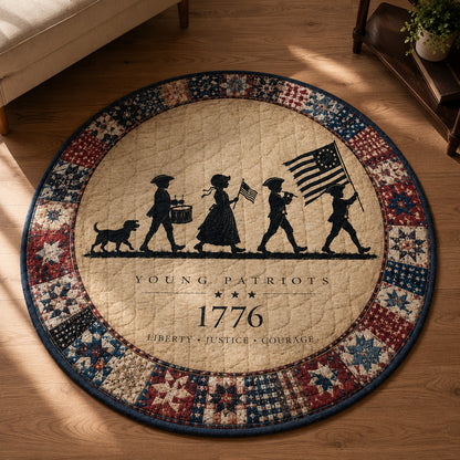 Young Patriots Quilted Round Mat GFTOLAN49