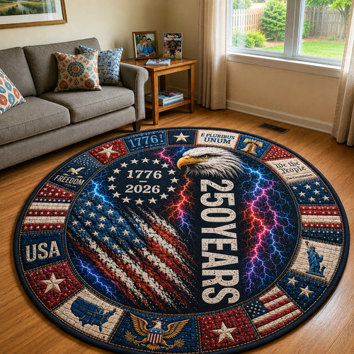 Thunder Freedom Quilted Round Mat GFTOLAN53