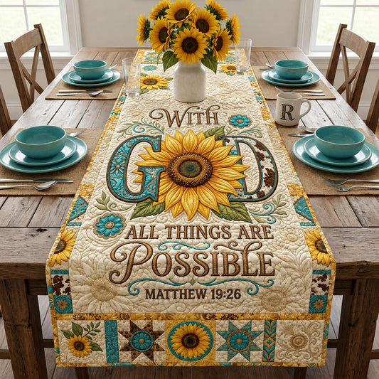 Faithful Bible Verse Quilted Table Runner GFTOLAN530