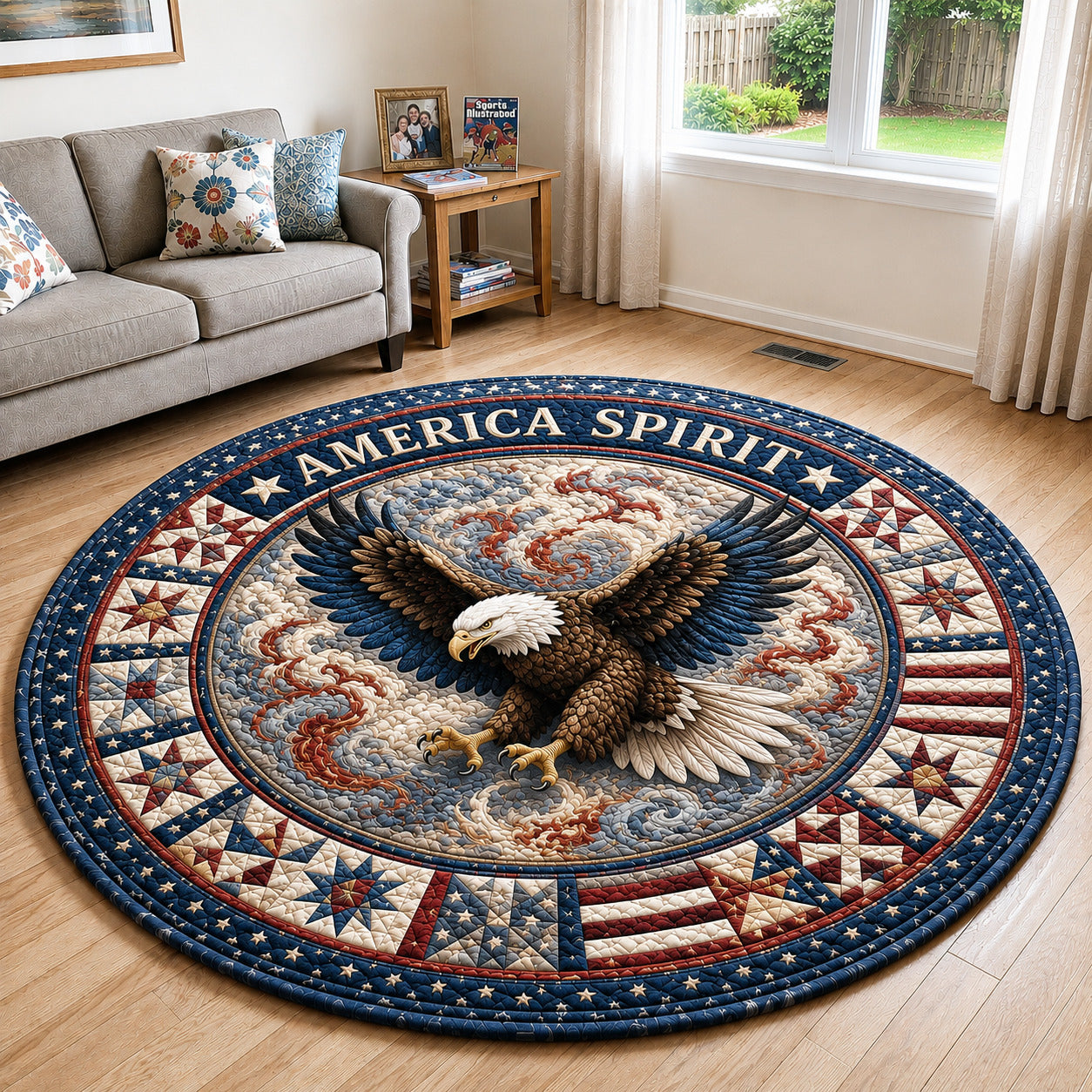 America Spirit Quilted Round Mat GFTOLAN54