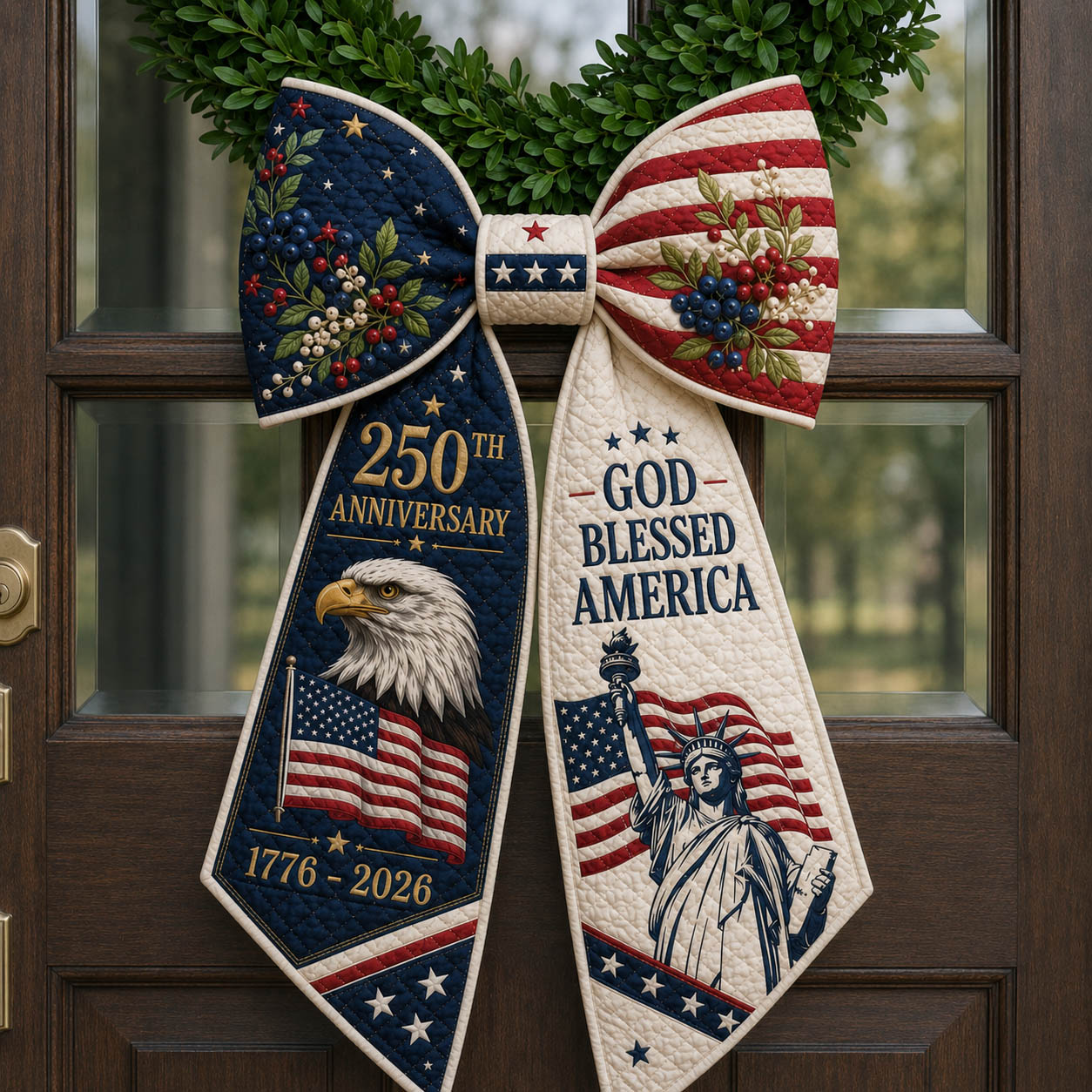 America 250 Quilted Wreath Sash GFTOLAN587