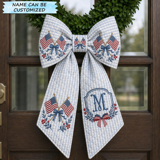 Patriotic America 250 Quilted Wreath Sash QTCUZ GFTOLAN589