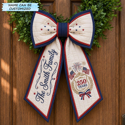 Patriotic America 250 Quilted Wreath Sash QTCUZ GFTOLAN592