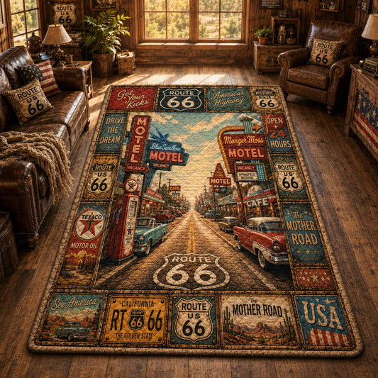 America Route 66 100 Years Area Rug GFTOLAN598