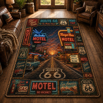 America Route 66 100 Years Area Rug GFTOLAN599