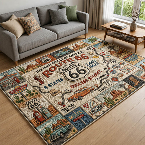 America Route 66 100 Years Area Rug GFTOLAN602