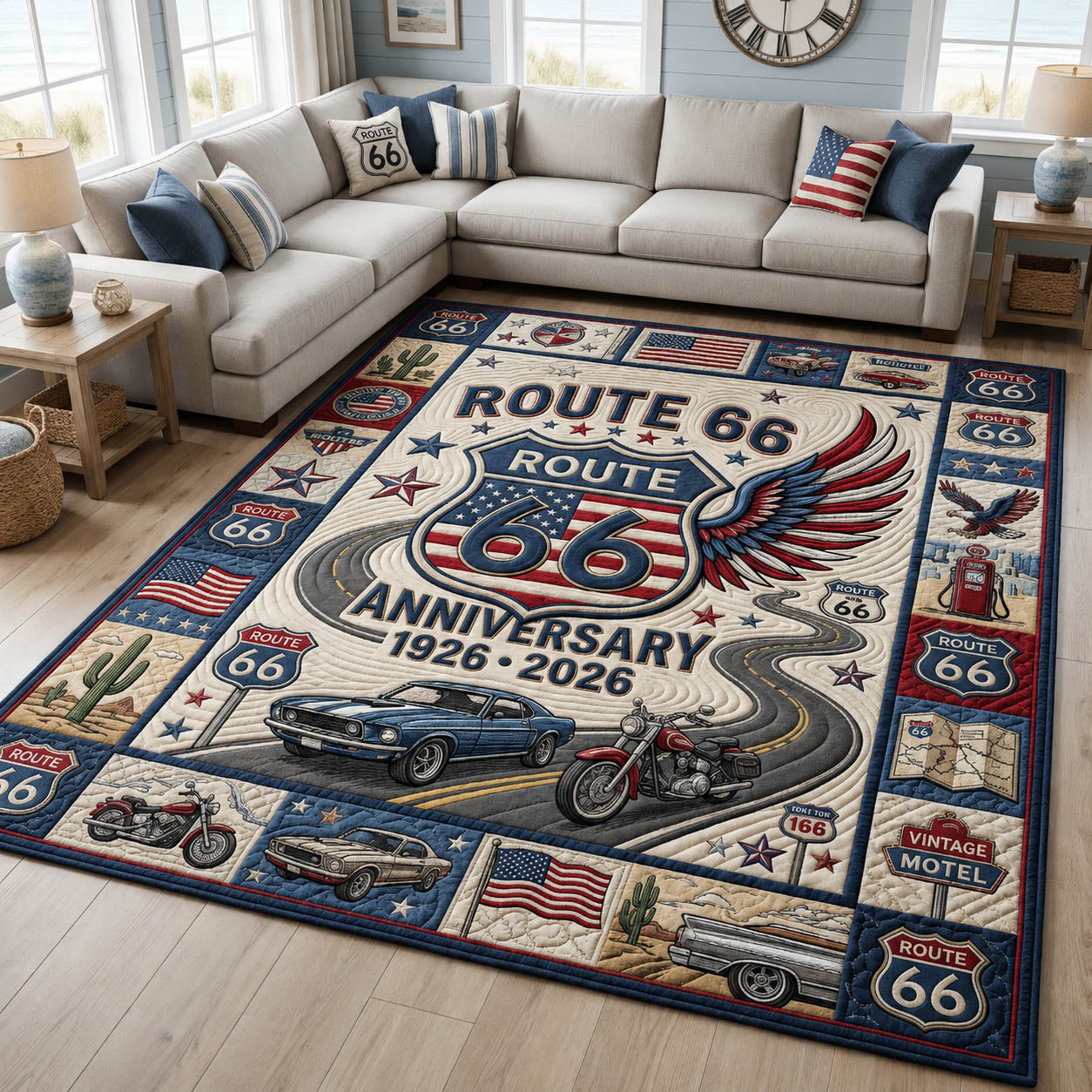 America Route 66 100 Years Area Rug GFTOLAN603