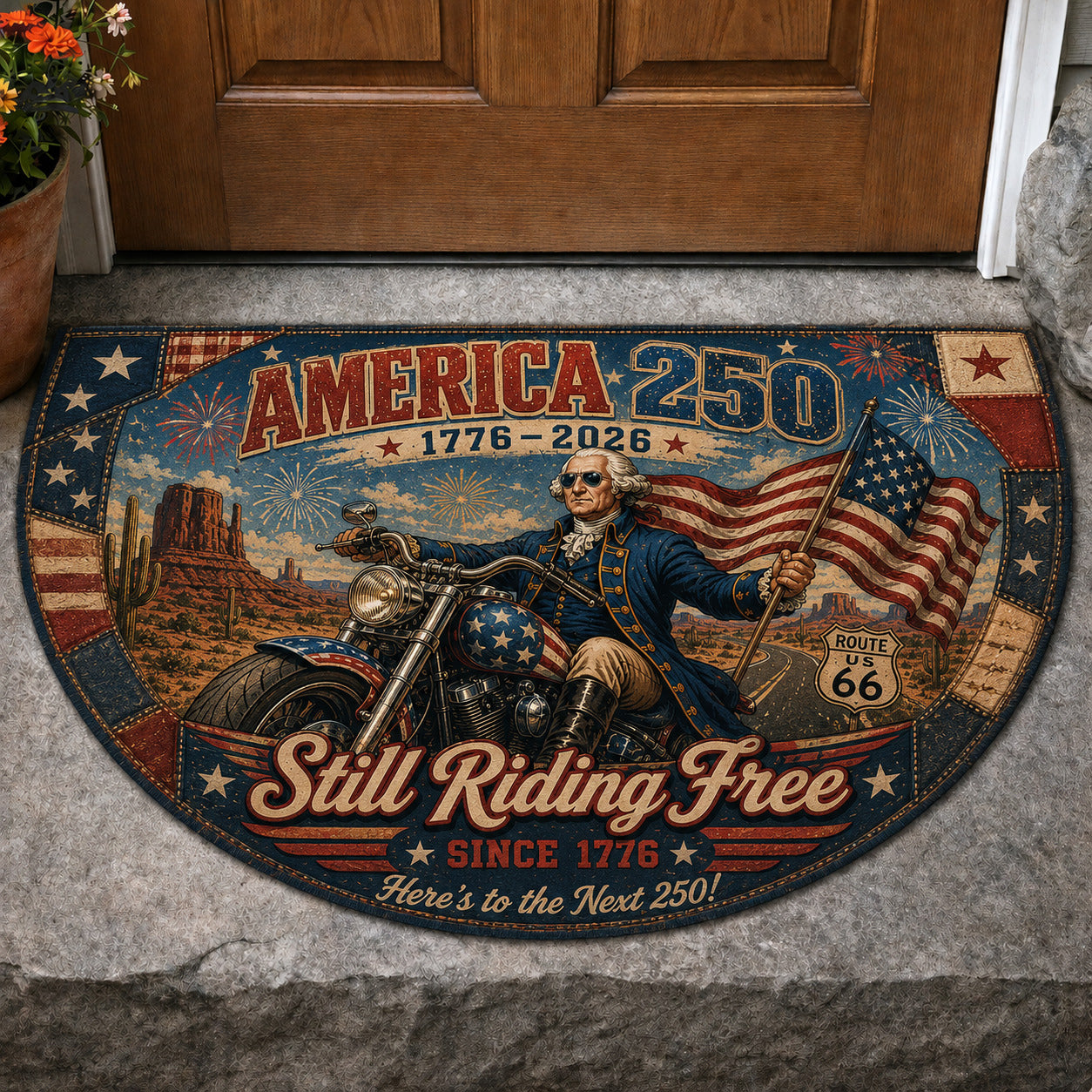 Route 66 America Quilted Welcome Mat GFTOLAN63