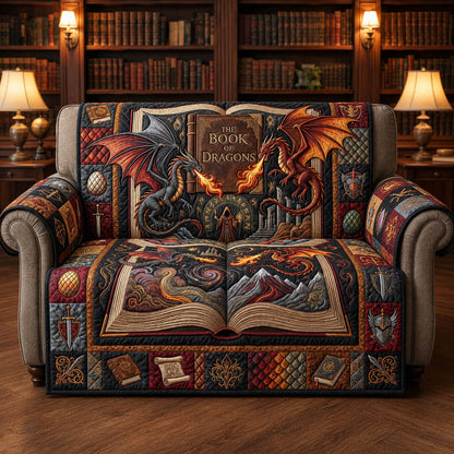 Fantasy Dragon Quilted Sofa Cover GFTOLAN647