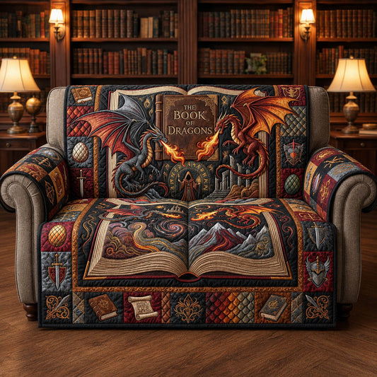 Fantasy Dragon Quilted Sofa Cover GFTOLAN647