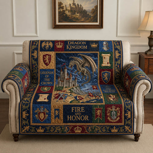 Fantasy Dragon Quilted Sofa Cover GFTOLAN649