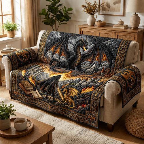 Fantasy Dragon Quilted Sofa Cover GFTOLAN651