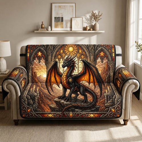 Mythic Dragon Quilted Sofa Cover GFTOLAN656