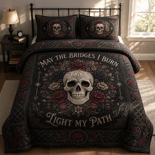 May The Bridges I Burn 3-Piece Quilted Bedding Set GFTOLAN662